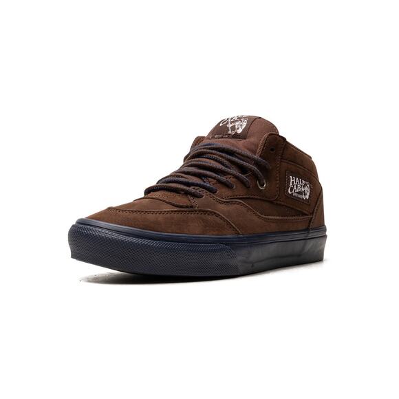 VANS X NICK MICHEL MEN\'S 6.5 HALF CAB \'92 MID SNEAKER BROWN NAVY NIB main image 4